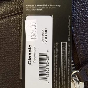 samsonite mens leather classic weekender